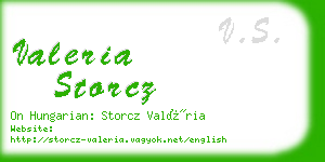 valeria storcz business card